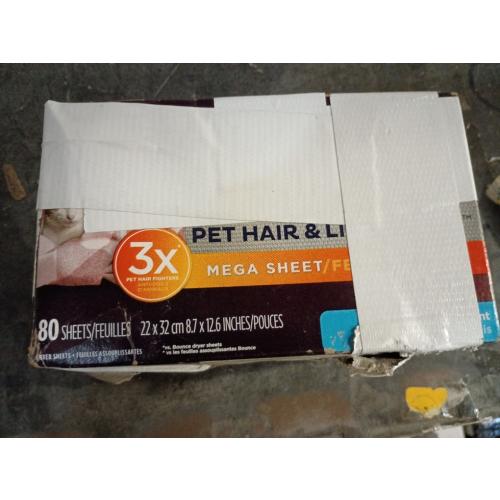 Bounce Pet Hair and Lint Guard Mega Dryer Sheets, Fresh Scent, 80 ct