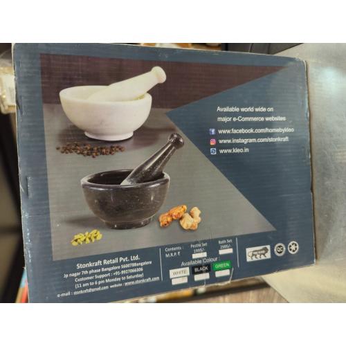 5 Diameter Natural Stone Mortar and Pestle Set as Spice Grinder, Medicine Masher - Okhli & Musal (Green)