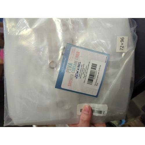 Mrs Awesome 72x96 X-Long Frosted Shower Curtain Liner with Magnets, Extra Long PEVA Plastic Shower Curtain for Bathroom, 72 x 96, Frost