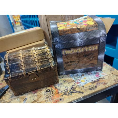 Lingway Toys Kids Pirate Treasure Chest Teacher's Favorite Treasures Collection Storage Box with 2 Sets of Locks and Keys Only(Vintage Bronze Coating,6.3X4.8X5.2)