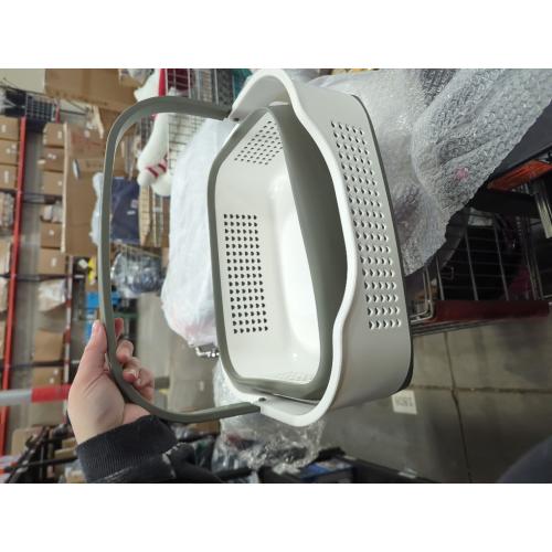 GREATLINK Foldable Laundry Basket Collapsible Laundry Hamper, Laundry Basket Dorm with Handles, Clothes Hamper & Laundry Bin, ﻿Pop Up Storage Container/Organizer, Plastic Hamper/Basket, Grey