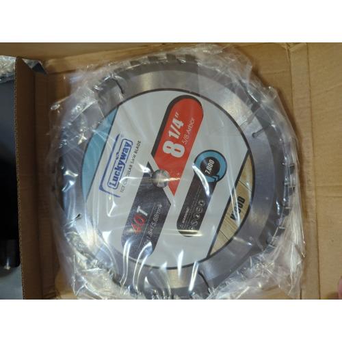 Luckyway 8-1/4 Inch Table Saw Blade 24T Framing & 40T Ripping/Cross Cutting 60T Finish with 5/8 Inch Arbor TCT Saw Blade for Table Saw,Precision Cutting for Woodworking, 3-Pack
