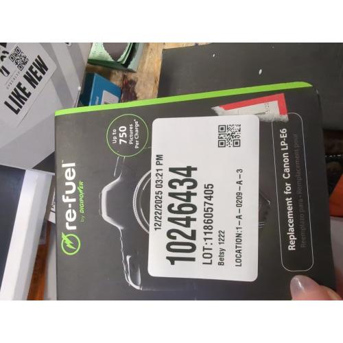 Digipower - Re-Fuel Rechargeable Lithium-Ion Replacement Battery for Canon LP-E12