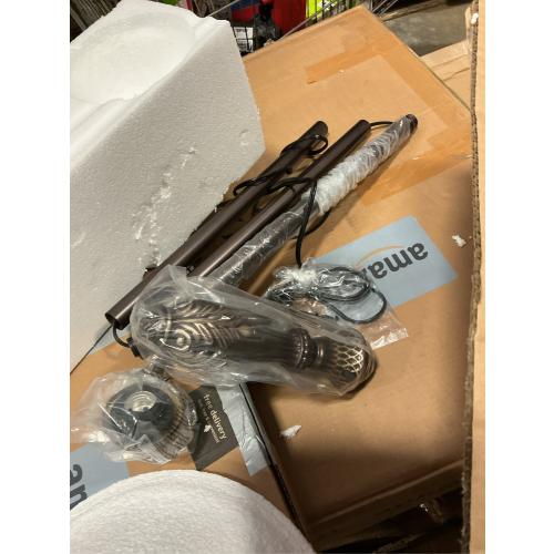 Torchiere Floor Lamps for Living Room & Bedroom, 71 Vintage Victorian Floor lamp with Reading Light, Tall Corner Standing Farmhouse Lamp for with Glass Shade Home Office Decor, Black