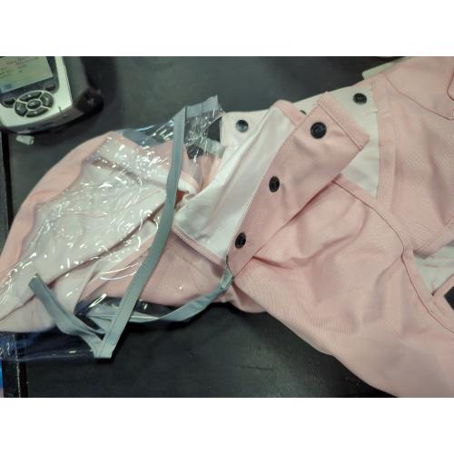 Light Pink Size Large Waterproof Dog Raincoat, Adjustable Reflective Lightweight Pet Rain Clothes with Poncho Hood (Light Pink, Large)