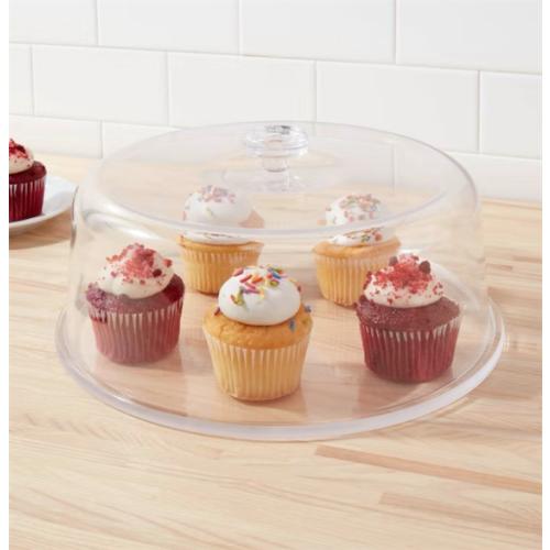 Wilton Ultra Bake Professional 12 x 16 Nonstick Large Baking Pan & 12 Plastic Cake Tray with Lid - Room Essentials™: BPA-Free Round Dessert & Bakery Tray, Dishwasher-Safe, Clear ( has an imperfection on plastic tray)
