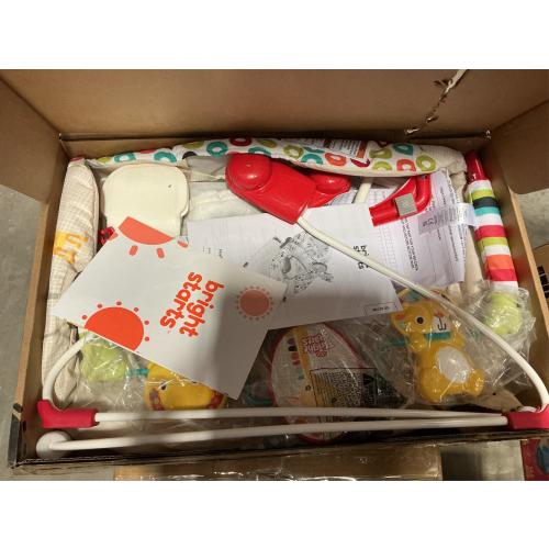 Bright Starts Portable Baby Bouncer Soothing Vibrations Infant Seat with Removable-Toy-Bar, 0-6 Months 6-20 lbs (Playful Pinwheels)