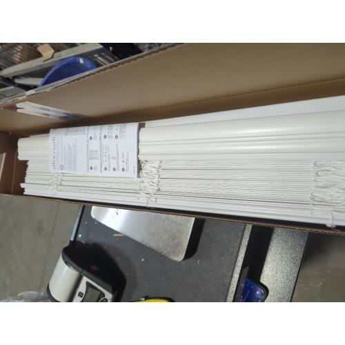 allen   roth Trim at Home 2-in Slat Width 35-in x 72-in Cordless White Faux Wood Room Darkening Horizontal Blinds