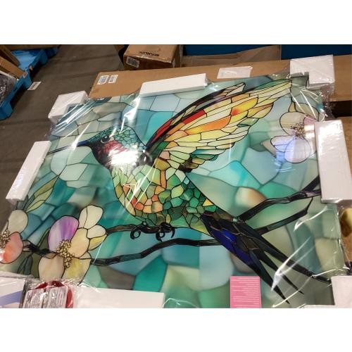 tempered glass backsplash, Hummingbird Splashback, Glass Backsplash, Used for Kitchen Wall Protection and Decoration, Easy to Install and Clean. (30x14'')