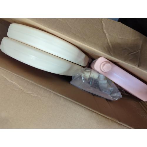 Onasti Foldable Toddler Step Stool for Bathroom Sink, Adjustable 3 Step Stool for Kids Toilet Potty Training Stool with Handles, Child Kitchen Counter Stool Helper, Plastic Ladder for Toddlers Pink