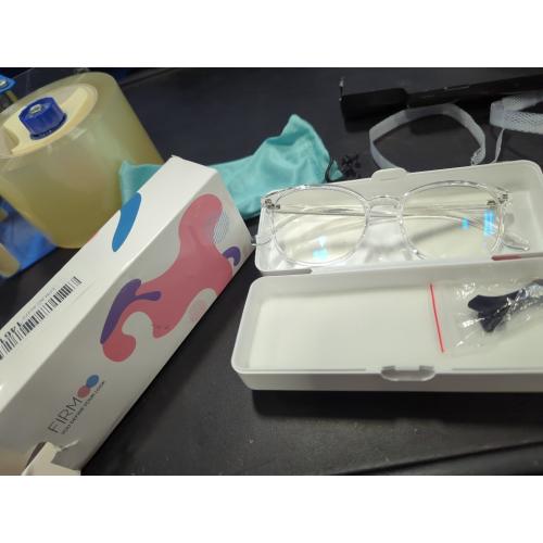 FIRM Blocking Glasses Women, Fashion Round Transparent Anti Blue Light Glasses with Anti Eyestrain & UV Glare