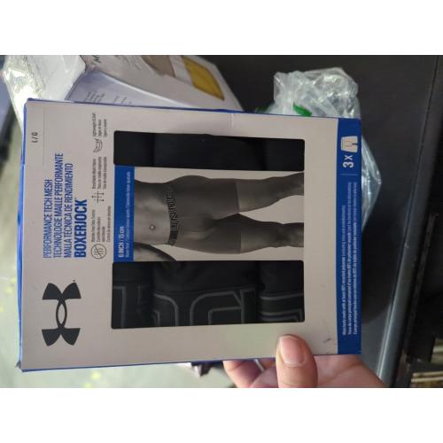 Size L 3 PCS Under Armour Men's Multi-Pack Standard Tech 6 Inseam Boxer Brief