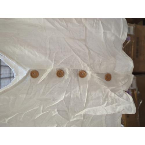 Kirious Los Angeles Summer Short Sleeve Shirt Women Cat Embroidery Top Button-Down size small