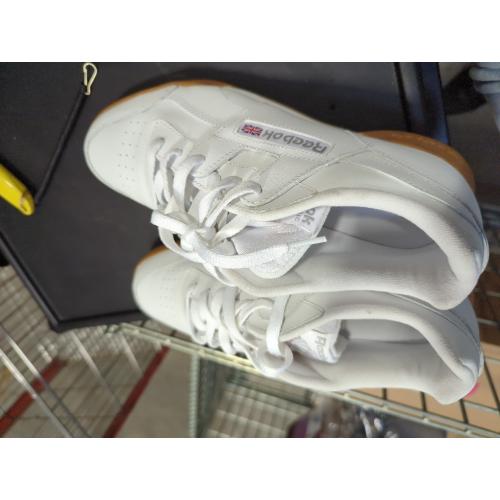 Size 8.5, White, Reebok Mixed Workout Plus Fitness Shoes