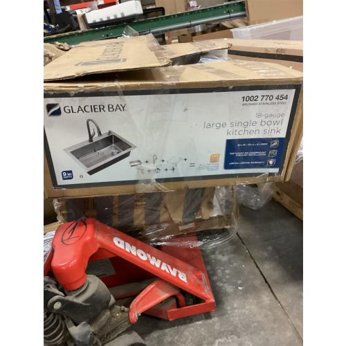 33 Inch Drop In Kitchen Sink - 33x19 Stainless Steel Kitchen Sink T304 18 Gauge Topmount Sinks Single Bowl Handmade Sinks Above the Counter, 9 Deep