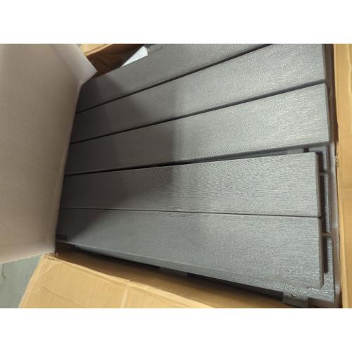 DENKOE Hot Tub Steps - Wood-Looking Plastic, 100% Waterproof, Gray Non-Slip, Heavy Duty Outdoor Spa Stairs - Multi-Use for Porch, Fits Any Size