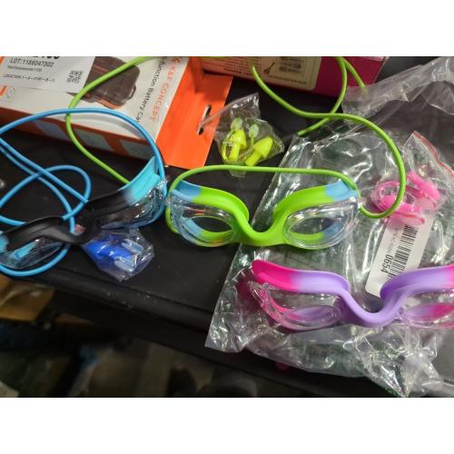 XDX Kids Swim Goggles, 3 Pack With Adjust Bungee Strap, No Leaking Anti-Fog for Boys Girls Age 3-14