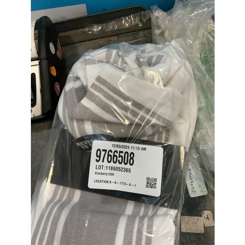 All-Clad Striped Dual Kitchen Towel in Titanium