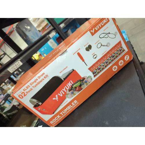 Professional Rock Tumbler Kit - Double Drum 6LB Lapidary Polisher for Adults (Double Barrel), Includes Rough Gemstones, 8 Polishing Grits, Jewelry, Learning Guide, Great Stem Science Kit