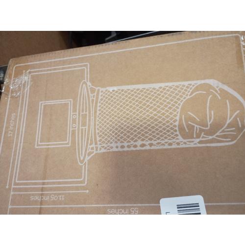 ActiveJoy – Basketball Laundry Hamper – Wooden Backboard & Mesh Hoop Laundry Basket – Over Door Hanging Organizer for Kids - Cedarwood Brown