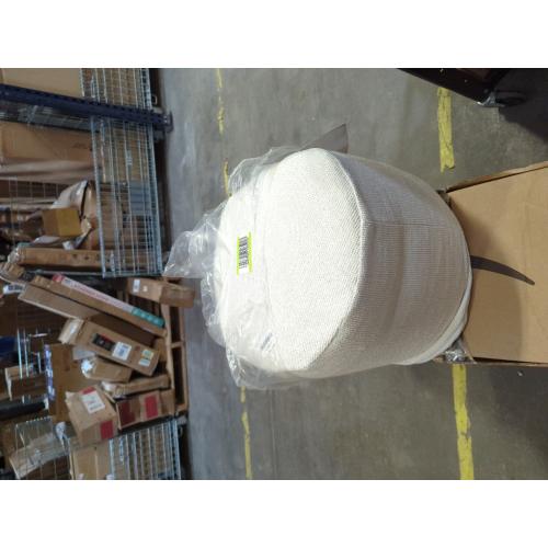 White Gouchee Home Dotcom Woolly Bean Bag Pouf