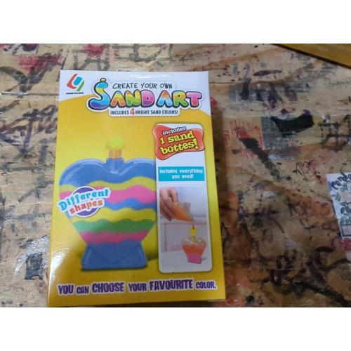 MAGICACORN Glow Sand Art Kit for Kids – DIY Creative Craft Activity, Sand Art Bottle with Glow-in-The-Dark Effect, Arts and Crafts Gift for Kids Age 5-12, Fun Busy Activity, Gift Ideas (Heart Bottle)
