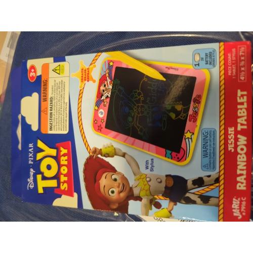 JA-RU Toy Story Rainbow Drawing Tablet Colorful Draw Pad (1 Jessie Tablet) Car Trip Toys Mess-Free Small Kids Write Board | Woody, Buzz Lightyear, & Jessie Travel Entertainment. 7916-1C