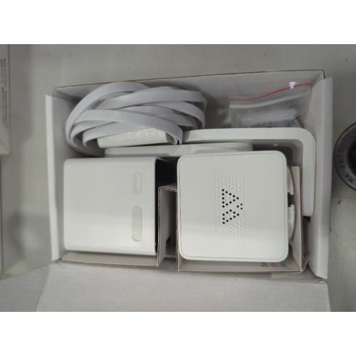 White Wyze Pan v3 Wired Indoor/Outdoor 1080P HD Home Security Camera with Privacy Mode