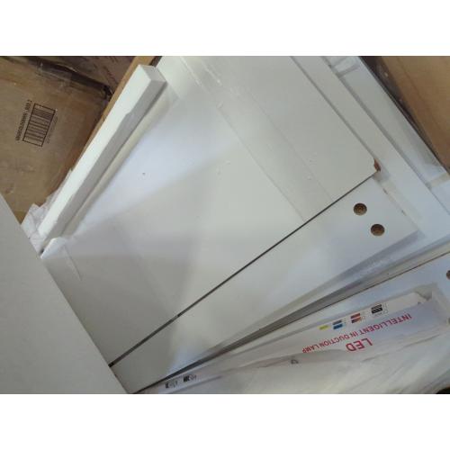 White 2 Glass Door Cabinet With 3 Drawers