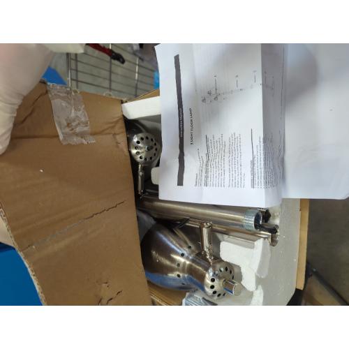 Simple Designs LF2007-BSN Metal 3 Light Tree Floor Lamp, Brushed Nickel