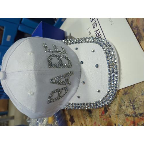 ECYC Women Girls Fashion Baseball Cap Bling Rhinestone Beads Casual Hats