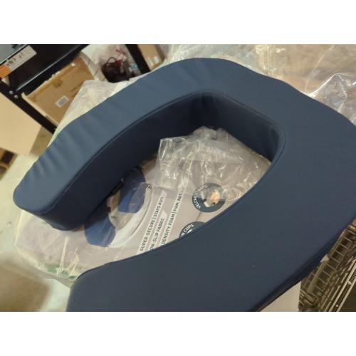 Lunderg Toilet Seat Riser for Seniors - Adds 3 inches. Universal Fit - Raised Toilet Seat Cushion with High-Density Foam for enhanced Comfort & Elevation. Easy to Clean. Post-Surgery Must have (Blue)