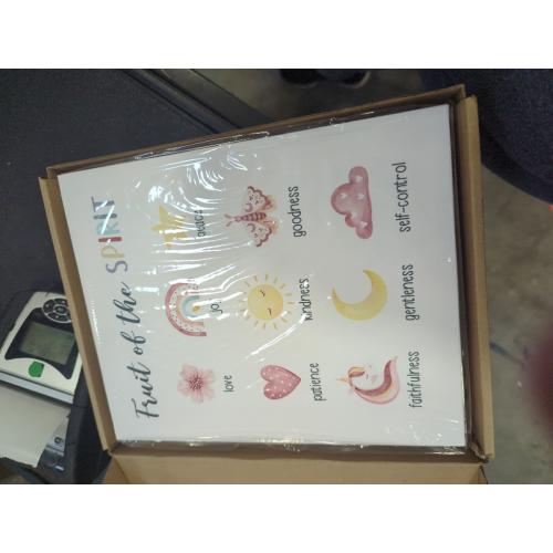 HOURIA Kids Bible Verses Wall Decor,Inspirational Christian Wall Art,Set Of 6 (8’’X10’’) Rainbow Scripture Canvas Wall Art For Nursery Bedroom Classroom Sunday School Decor,Christian Gifts For kids