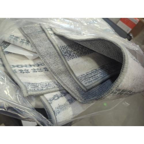 Size medium Color White and Grey Area Rugs for Living Room Washable