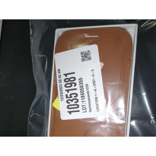 Apple iPhone 12 mini Leather Sleeve with MagSafe - Saddle Brown