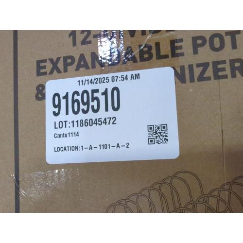 ORDORA Pots and Pans Organizer under Cabinet with Pan Holder: Expandable 11.8-22.8 Kitchen Cabinet Organizer Rack, 12 Adjustable Dividers Storage for Cookie Sheets, Cutting Boards & Lid Cookware