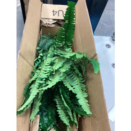 Large Artificial Ferns for Outdoor 48 Fake Boston Fern 60 Fronds Faux Ferns Plant Silk Greenery for Indoors Home Garden Porch Windowsill Decor (1 Stem)