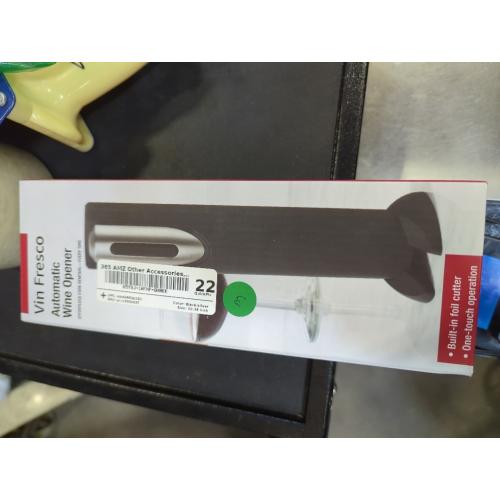 Brookstone Electric Wine Opener & Foil Cutter with Stand, Automatic Wine Bottle Opener, Battery Operated Corkscrew Opener, Kitchen, Wine Gifts for Men