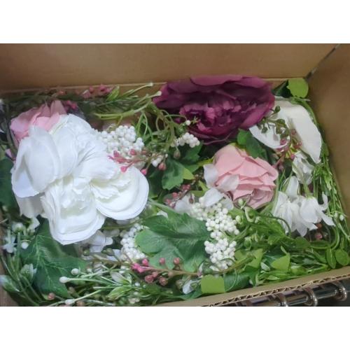 Color White Burgundy and Pink  2Pack Artificial Peony Flower Garland - Silk Peony Garland with Pink White Flowers for Wedding Party Table Decoration,6ft/Strand(White&Burgundy&Pink)