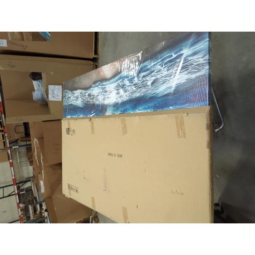 60x30 hyidecorart Large Wall Art For Living Room Modern Wall Decor For Office Blue Beach Painting Sea Waves Sunshine Wall Pictures Bedroom Home Decoration Prints Posters Mural Artwork Ready To Hang 60x30