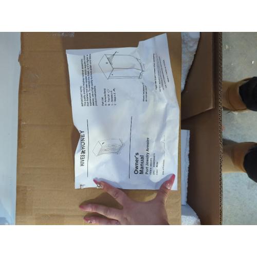 Hives & Honey Port Elegant Charcoal Jewelry Armoire: Freestanding, Lockable Wooden Cabinet for Women ***WHITE***