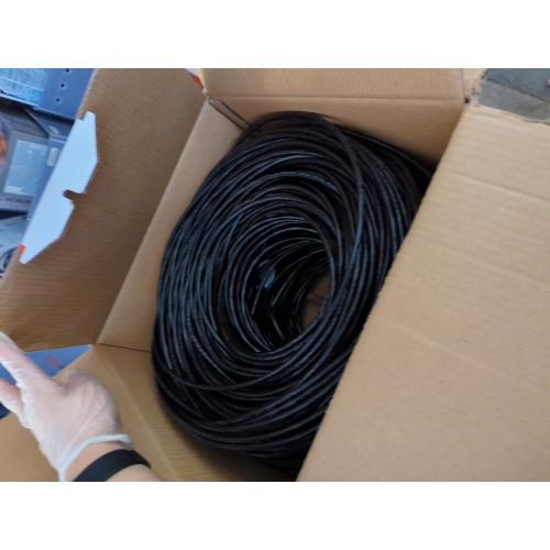 GESS Technologies 1000FT CAT5e Outdoor Ethernet Cable – Direct Burial UTP, 23AWG Solid CCA Wire, UV Resistant, PET PE Jacket for Weatherproof Networking