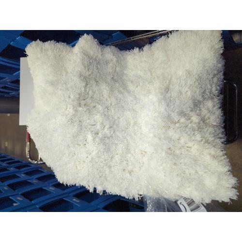 Small Bathroom Rugs 17x24 Non Slip White Fluffy Bath Mat for Bathroom Floor Machine Washable Plush Luxury Bath Rug for Tub Soft Shaggy Absorbent Shower Mat