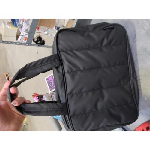 BAGSMART Travel Toiletry Bag for women, Portable Hanging Hook Makeup Bag Organizer, Waterproof Makeup Cosmetic Bag, for Full-Size Accessories, Toiletries,Black