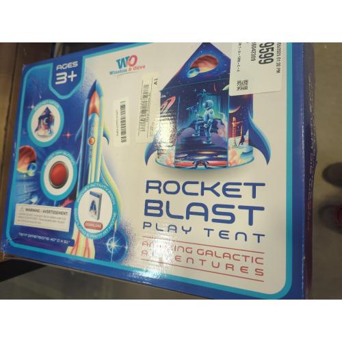 Missing remote Color Blue W&O Galactic Aerodome with LED Lights - Inflatable Space Fort for Kids Aged 3-12, Inflates in Seconds Creating an Immersive Galactic Experience (Fan Not Included)