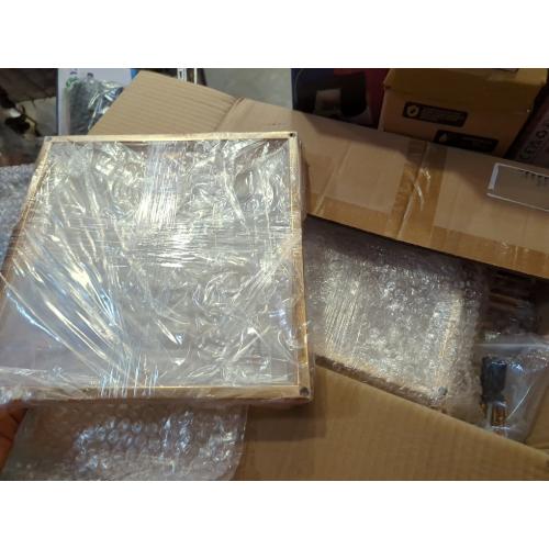 3pcs Gold Metal Plant Stand, Cylinder Pedestal Stands for Parties, Metal Plant Columns Pedestal Stands for Display, Square Cylinder Columns tables for Weddings Cake Stand Floor Plant Tables