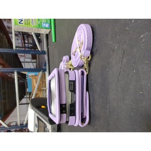 PURPLE SAMSUNG GALXY FLIP WALLET CASE KIHUWEY for Crossbody Purse with Credit Card Slot Holder RFID Blocking PU Leather Adjustable Lanyard Detachable Strap Wrist for Women (Purple)