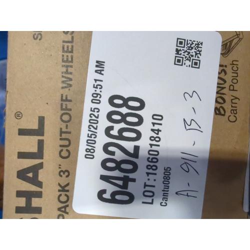 SHALL 25-Pack Cut Off Wheels 3” x 3/8” x 3/64” - Ultra Thin Cutting Wheel with Pouch for Angle Grinder & Cut-Off Tools - Fast Cutting Disc for INOX, Steel, Iron, Non-Ferrous Metal & PVC