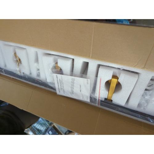 Modern Bathroom Vanity Light 6-Lights Black Gold Crystal Bathroom Wall Light Vanity Light Fixtures，44.09-inch Modern Minimalist Design