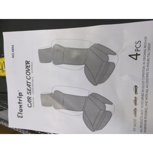 Black 4pc Elantrip Front Car Seat Covers Leather Water Proof Seat Protector Universal fit for Most Cars SUVs and Trucks Black